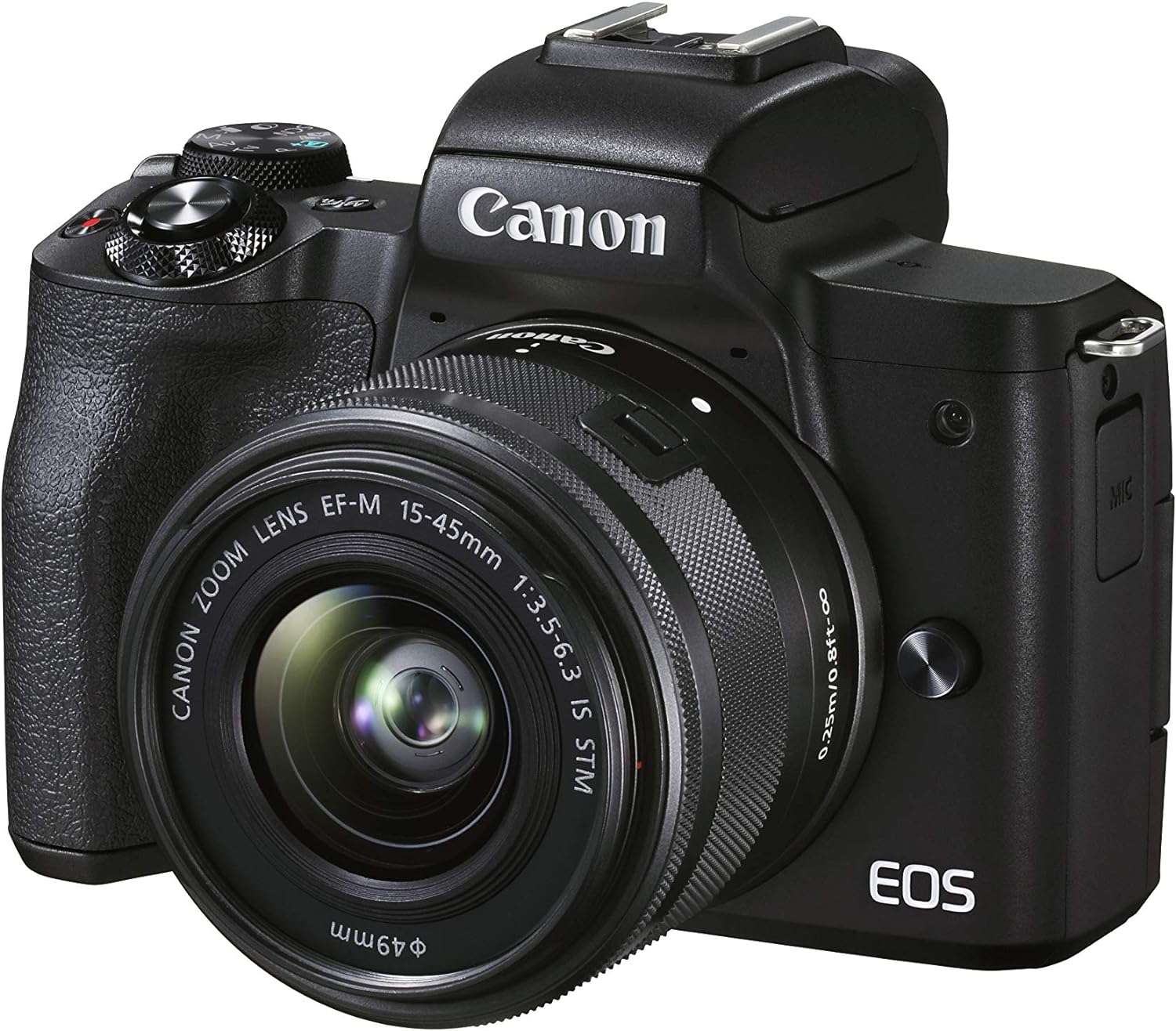 canon eos m50 mark ii with ef m 15 45mm f 3.5 6.3 is stm (black) canon eos m50 mark ii with ef m 15 45mm f 3.5 6.3 is stm (black)