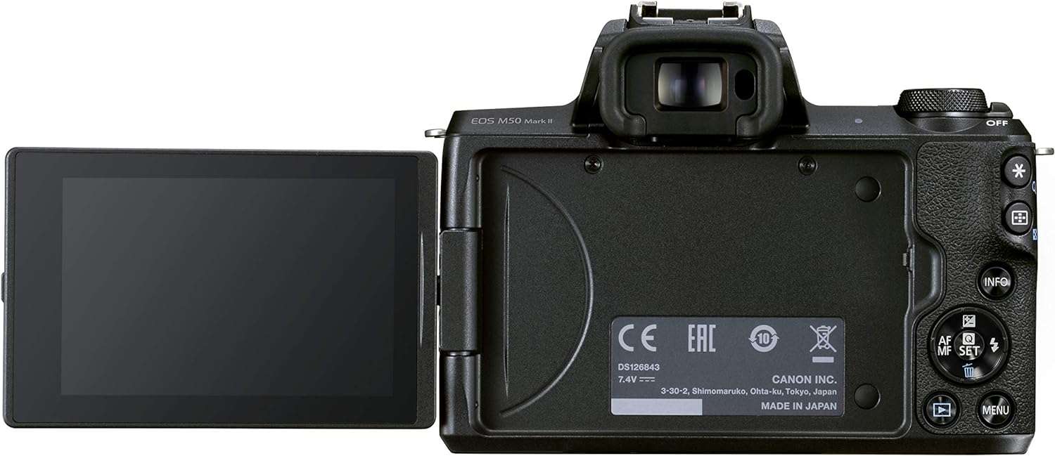 canon eos m50 mark ii with ef m 15 45mm f 3.5 6.3 is stm (black) canon eos m50 mark ii with ef m 15 45mm f 3.5 6.3 is stm (black)